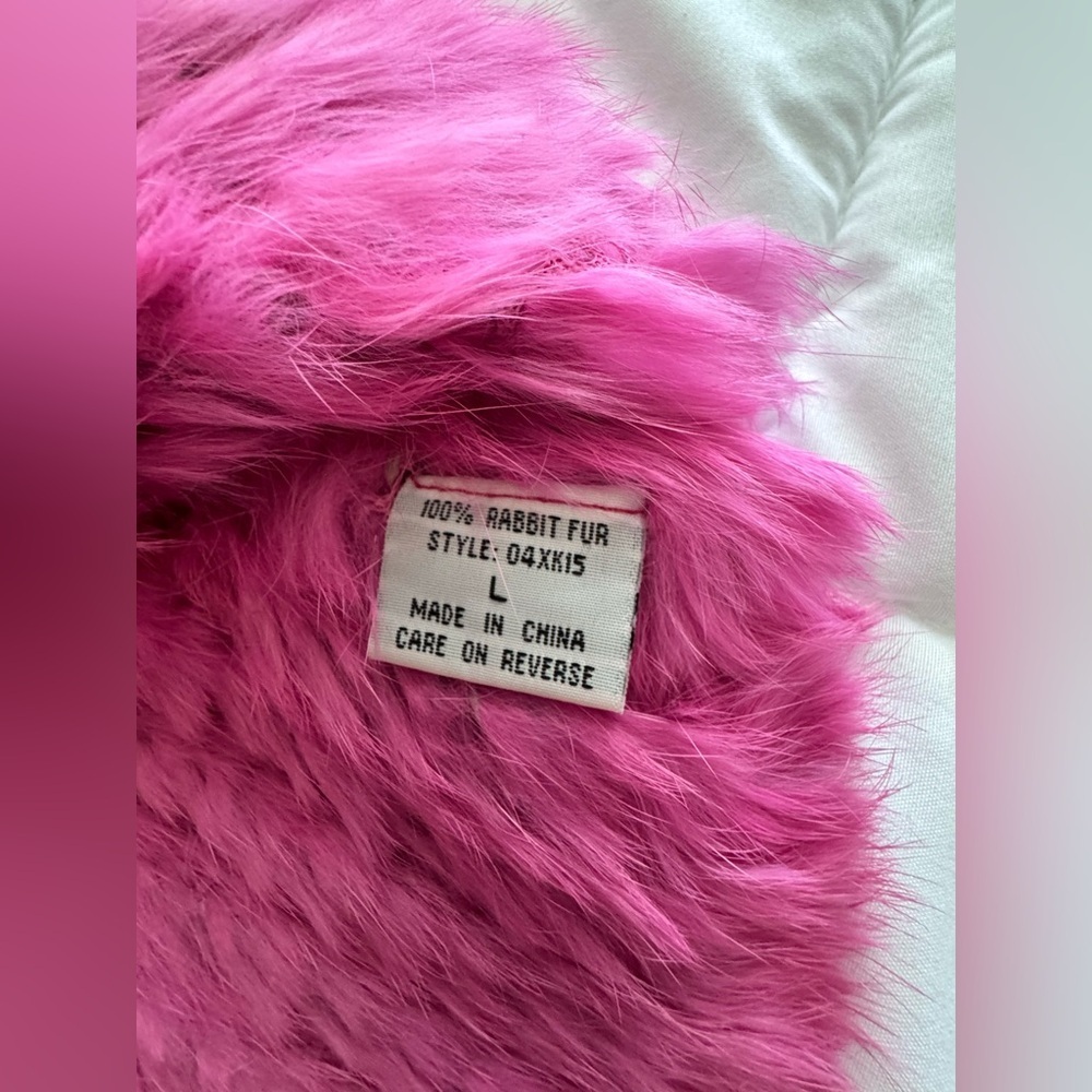 Vintage Luxurious Pink Faux Fur Bolero Jacket - Picture 5 of 6